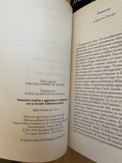 J.R.R. Tolkien Il Signore degli Anelli bompiani traduzione Alliata trilogia nera Grandi Tascabili - immagine 8