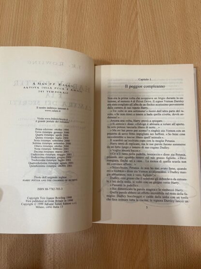 Harry Potter e la camera dei segreti prima edizione vecchia traduzione - immagine 10