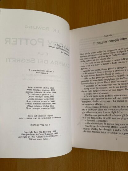 Harry Potter saga completa prima edizione vecchia traduzione 3 tele rosse - immagine 13