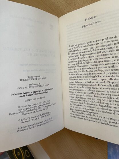 J.R.R. Tolkien Il Signore degli Anelli bompiani traduzione Alliata trilogia nera Grandi Tascabili - immagine 10