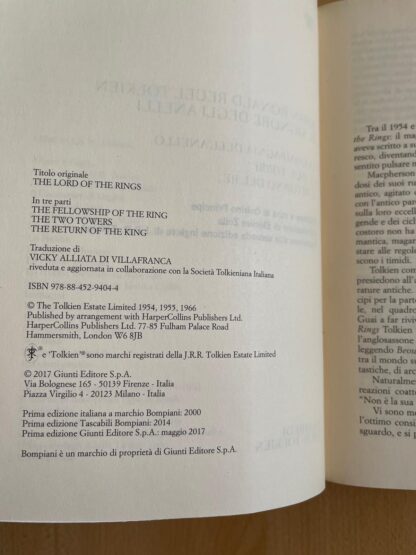J.R.R. Tolkien Il Signore degli Anelli prima edizione bompiani giunti traduzione Alliata - immagine 9