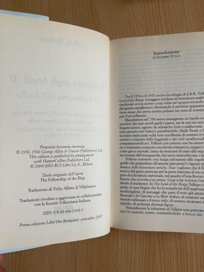 J.R.R. Tolkien Il Signore degli Anelli traduzione Alliata serie oro bompiani - immagine 11