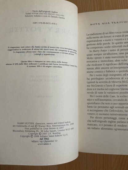 Harry Potter vecchia traduzione saga completa prima edizione - immagine 13