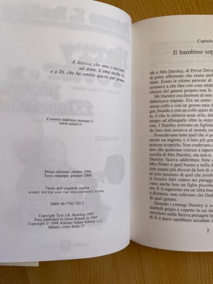 Harry Potter saga completa prima edizione vecchia traduzione vecchio font - immagine 10