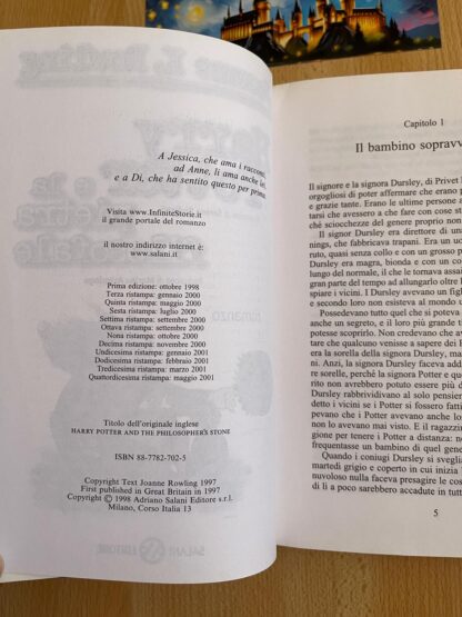 Harry Potter e la pietra filosofale prima edizione vecchia traduzione 14esima ristampa - immagine 13