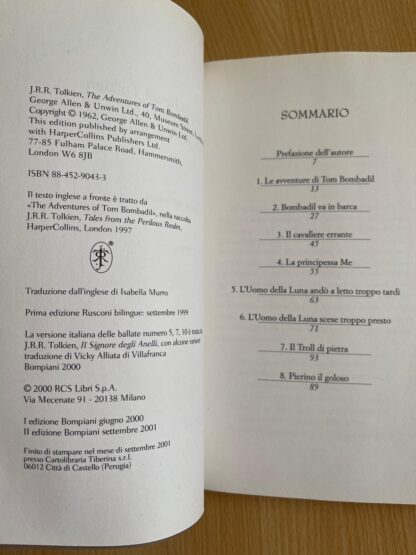 J.R.R. Tolkien Le Avventure di Tom Bombadil Bompiani 2001 - immagine 8