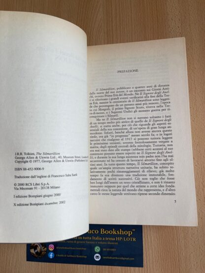 J.R.R. Tolkien Il Silmarillion Bompiani X Edizione con mappa - immagine 9