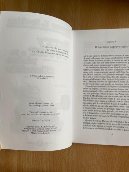 Harry Potter saga completa prima edizione vecchia traduzione vecchio font - immagine 12