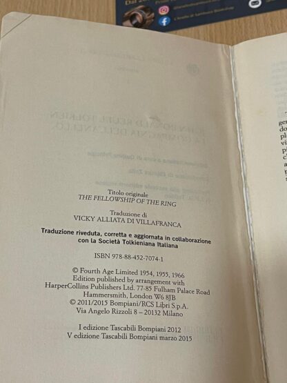J.R.R. Tolkien Il Signore degli Anelli la compagnia dell'anello le due torri traduzione Alliata - immagine 10