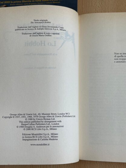 J.R.R. Tolkien Lo Hobbit Annotato Da Douglas A. Anderson edizione Mondolibri - immagine 12