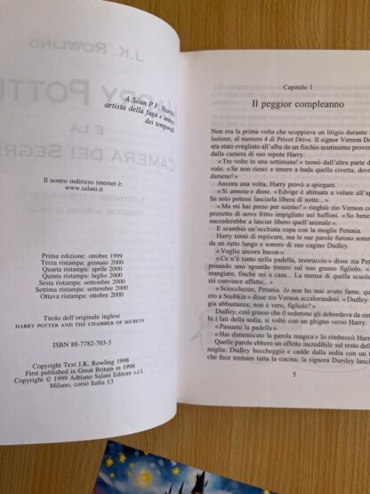 Harry Potter e la camera dei segreti il prigioniero di azkaban prima edizione vecchia traduzione - immagine 9