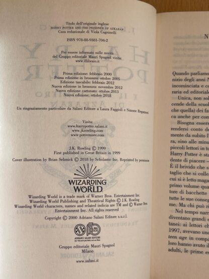 Harry Potter e il prigioniero di azkaban edizione bollino 20 anni di magia 2018 - immagine 9