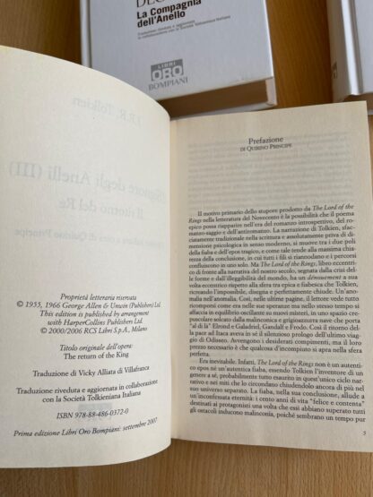 J.R.R. Tolkien Il Signore degli Anelli traduzione Alliata Bompiani trilogia serie oro - immagine 10
