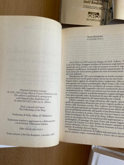 J.R.R. Tolkien Il Signore degli Anelli traduzione Alliata Bompiani trilogia serie oro - immagine 11