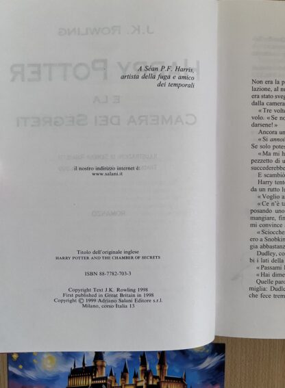 Harry Potter e la camera dei segreti prima edizione vecchia traduzione prima stampa assoluta - immagine 10