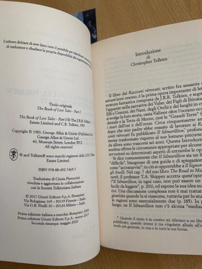 J.R.R. Tolkien Racconti Incompiuti Perduti Ritrovati edizione Bompiani - immagine 9