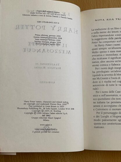 Harry Potter saga completa prima edizione motto latino vecchia traduzione - immagine 19