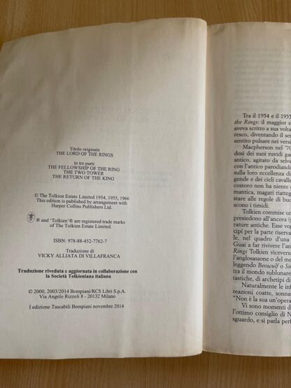 J.R.R. Tolkien Il Signore degli Anelli Prima edizione Bompiani 2014 traduzione Alliata - immagine 11