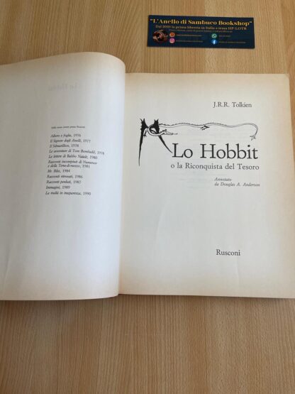 J.R.R. Tolkien Lo Hobbit Annotato Da Douglas A. Anderson prima edizione Rusconi - immagine 12